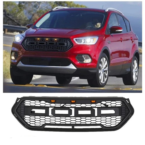 Matt black front hood - front, mesh