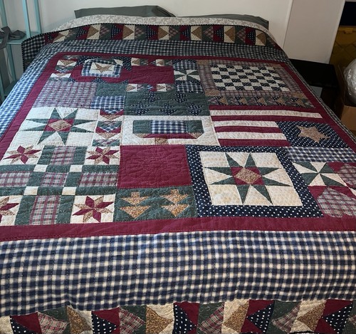 Vintage patchwork quilt log - vintage,