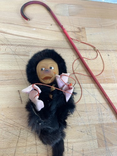 Vintage rubber face monkey - rubber,