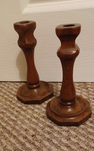 Vintage wooden candle - candle, sticks