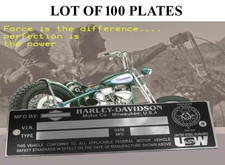 Data Plate Id Tag Harley Evo