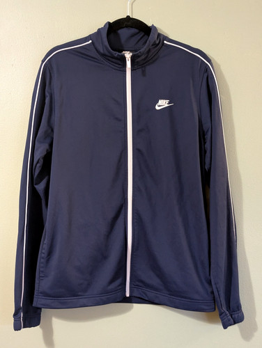 Nike navy track top - top, m