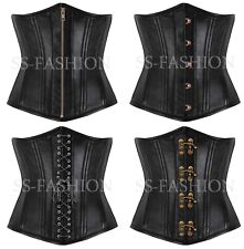 Heavy Duty Waist Trainer All Fastenings Steel Boned Waist Trainer Leather Corset