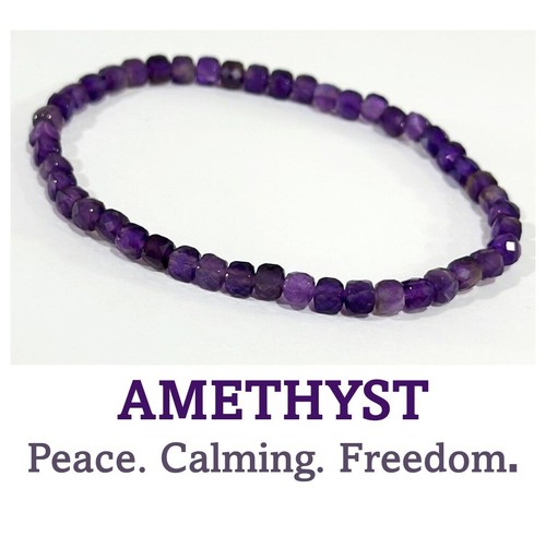 Amethyst cube cut - cube,
