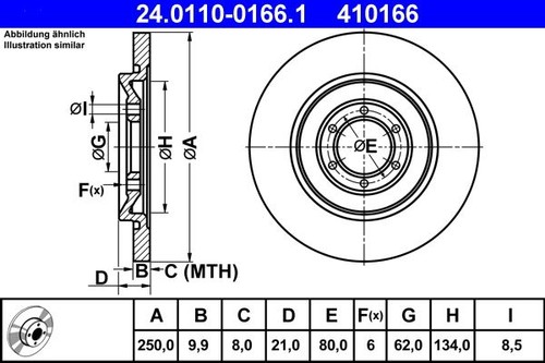 Brake disc for alfa romeo - disc,