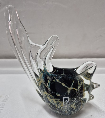 Vintage midina art glass fish - art,