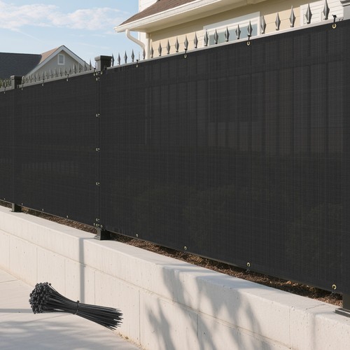 4ft black outdoor privacy - outdoor,