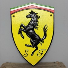 Cast Iron Ferrari Sign - Man Cave / Garage Plaque