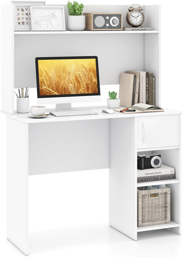 Computer desk with - with, hutch