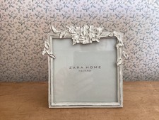 Square photo frame Zara Home cream metal floral