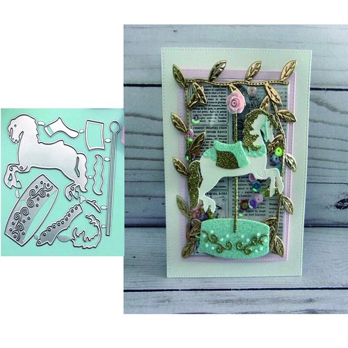Whirligig horse metal cutting - horse,