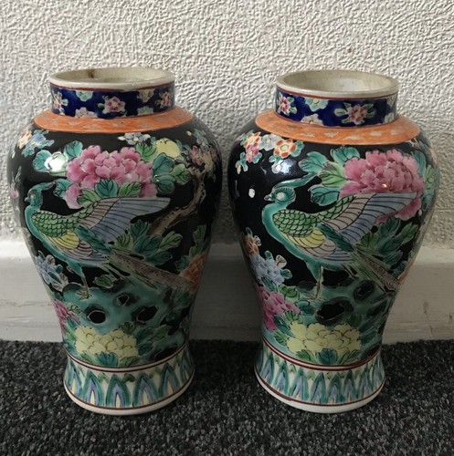 Antique pair hand - pair, painted