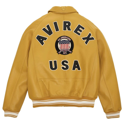 Men avirex yellow real - real, bomber