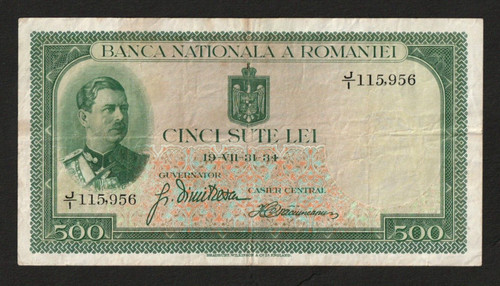 Romania 500 lei 1934 36a - p-,