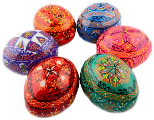 Wooden ukrainian pysanky - wooden,