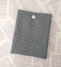 Handmade Book Sleeve Cover Padded Kindle Tablet Pouch Fabric Protector Polka Dot