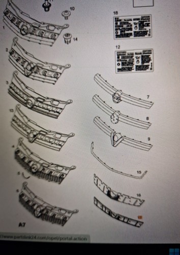 13108464 grille new genuine - grille,