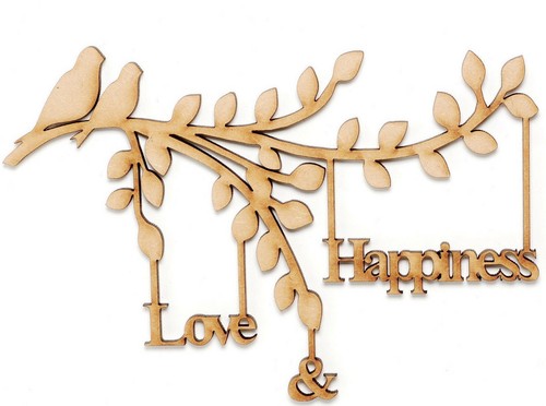 Wooden branch love happiness - wooden,