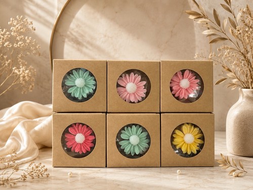 Flower shaped wax melts 6 - flower,