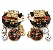 Vintage Mani Casino Earrings