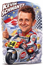 Metal sign Kevin Schwantz Moto
