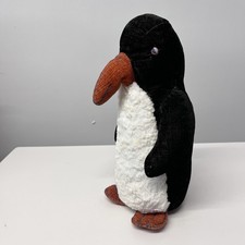 Large Vintage Velvet Soft Toy Penguin - Early 20th Century - 23cm Tall