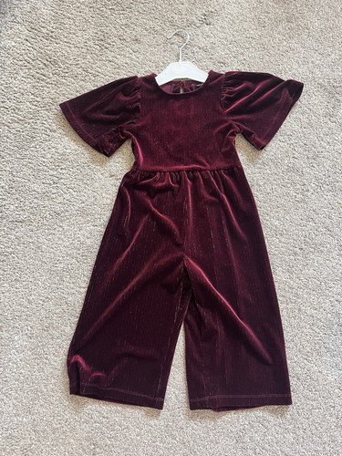 Girls burgundy velour sparkly - girls,
