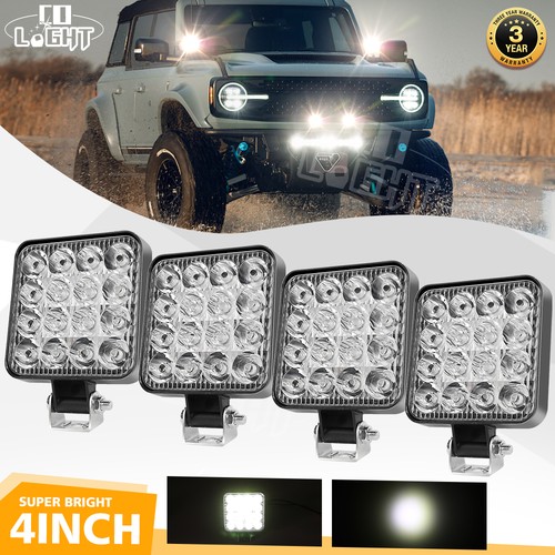 4pcs 12v square - led, light