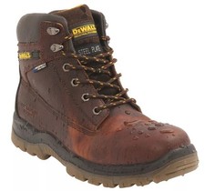 DEWALT TITANIUM S3 WATERPROOF SAFETY WORK TOECAP BOOTS - TAN MENS UK 10 NEW