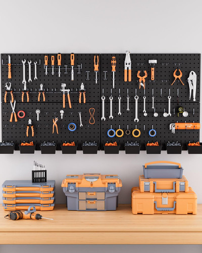 158pcs metal pegboard wall - metal,