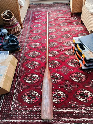 Vintage wooden boat oar - vintage,