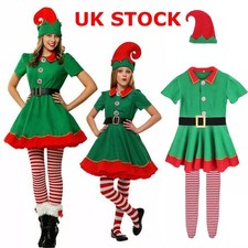 Womens Kids Girls Elf Cosplay Costume Xmas Christmas Party Dressing Up Outfits