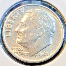 1960 D Roosevelt One Dime aUNC