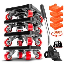 9Pc Heavy Duty Furniture dolly Moving Wheels Set 880LB Lifter & Mover Tool Biubi