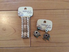 Ribbon & Asher earrings and bracelet brand new