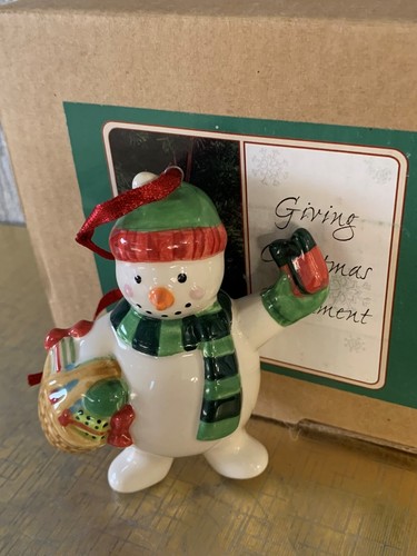 Christmas snowman porcelain - snowman,