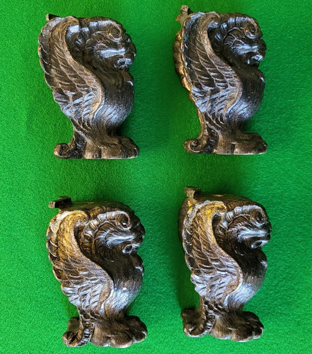 Rare set solid brass bracket - set,