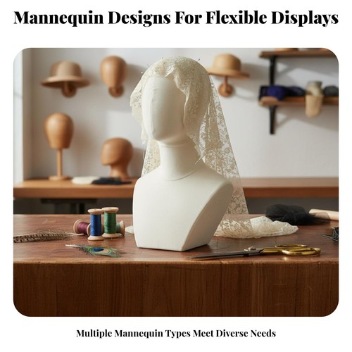 Velvet mannequin head with - velvet,