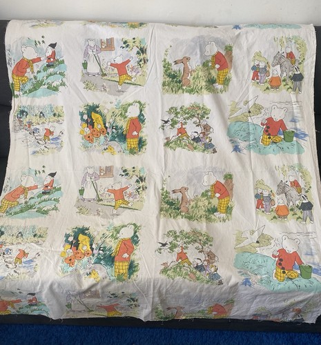 Vintage rupert the bear fabric - bear,