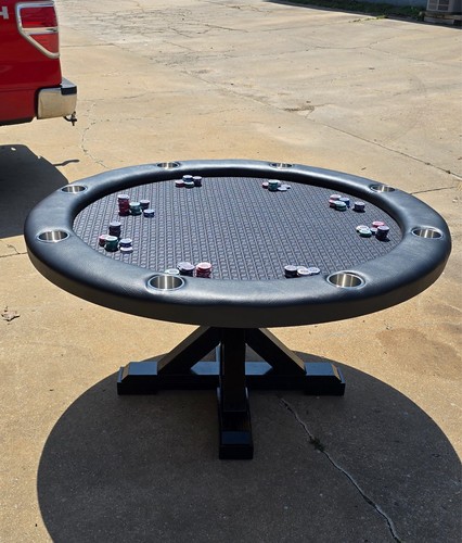 Round standard poker table - round,