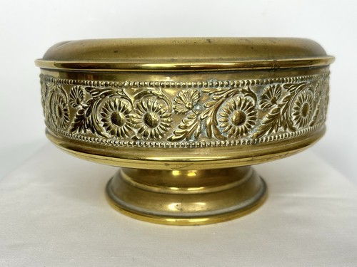 Vintage brass pot - vintage,