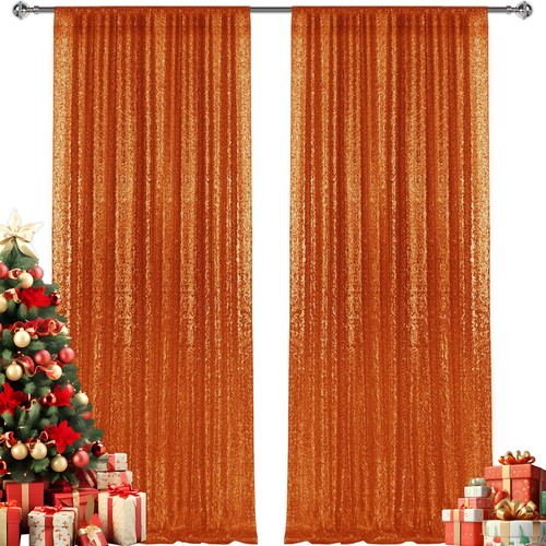 Orange sequin backdrop - orange,