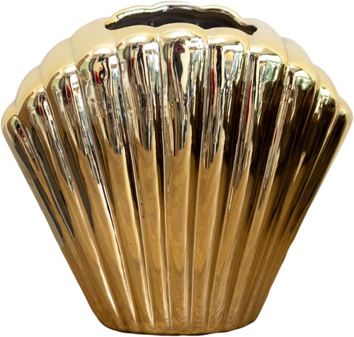 Chrome gold shell - gold, ceramic