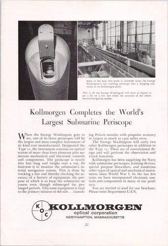 Kollmorgen submarine periscope - kollmorgen,