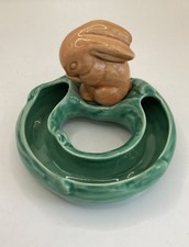 Vintage Early Hornsea pottery  Fauna Rabbit Horseshoe Posy, excellent condition.