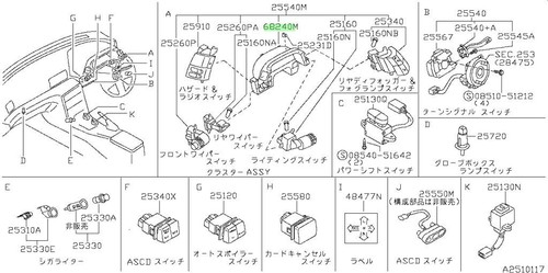 Lid cluster for - for:, nissan