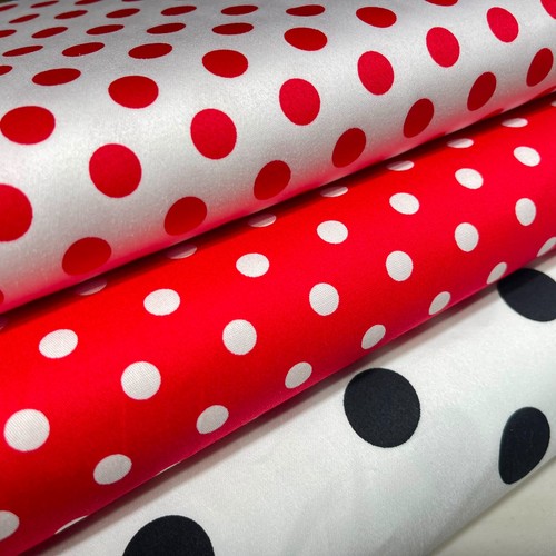 100 cotton polka - dot, stretch