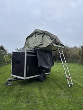Box Trailer With Armadillo Roof Tent And Telescopic Ladder