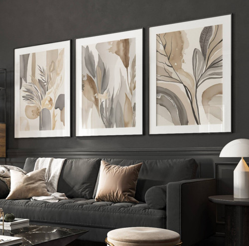 Neutral abstract wall art - neutral,