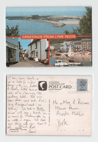 Postcard greetings from lyme - from,